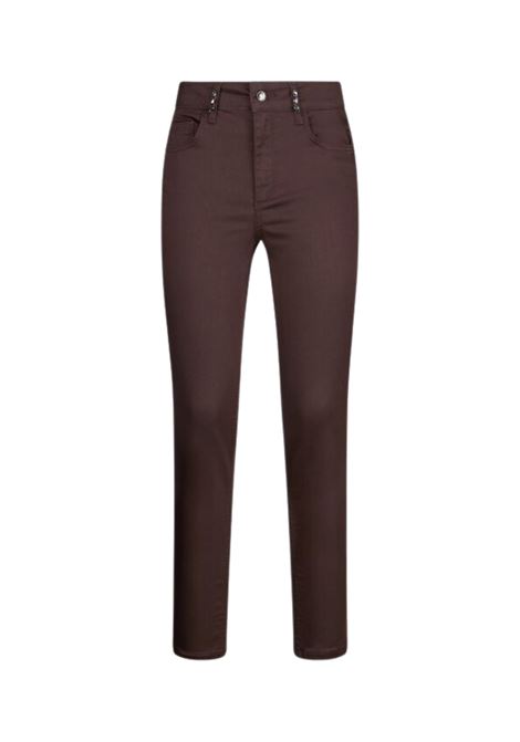 Pantaloni skinny con pietre gioiello CIOCCOLATO Liu Jo | MF5305TM14490915